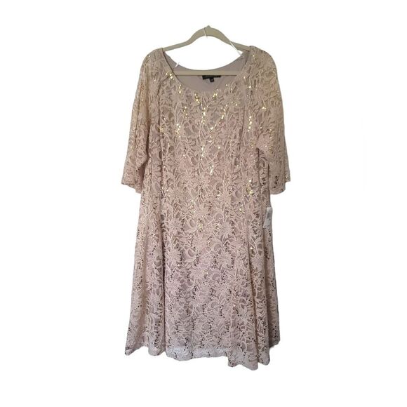 NWT Gold Dress with Sequins - 24W - Picture 1 of 2
